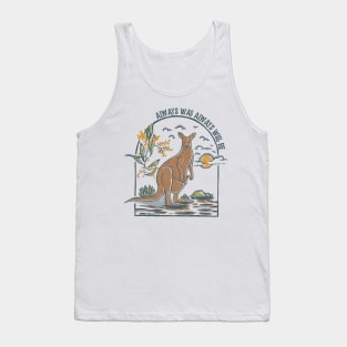 Vintage style kangaroo  always was always will be Tank Top